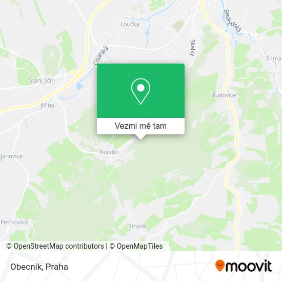 Obecník mapa