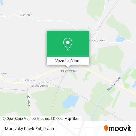 Moravský Písek Žst mapa