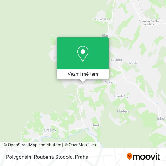 Polygonální Roubená Stodola mapa