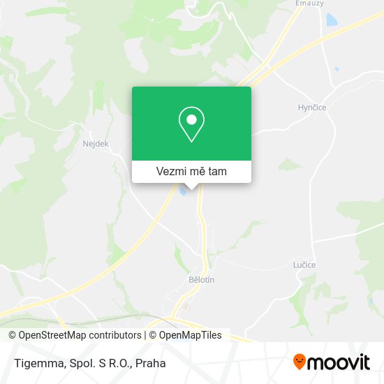 Tigemma, Spol. S R.O. mapa