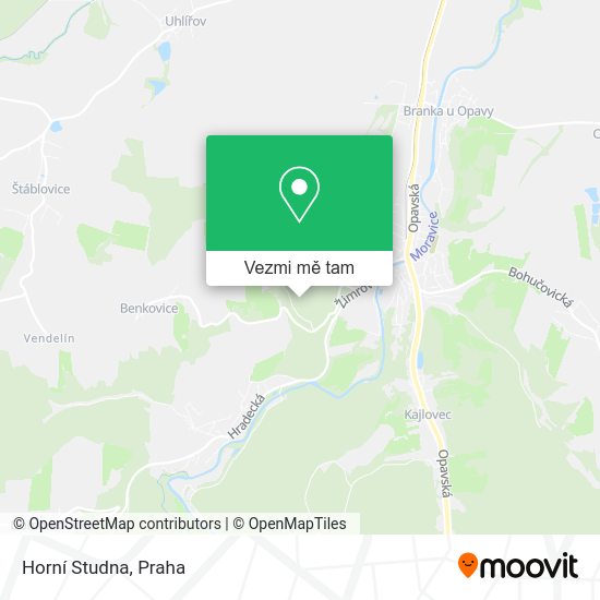 Horní Studna mapa