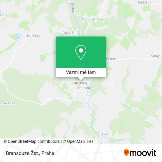 Bransouze Žst. mapa