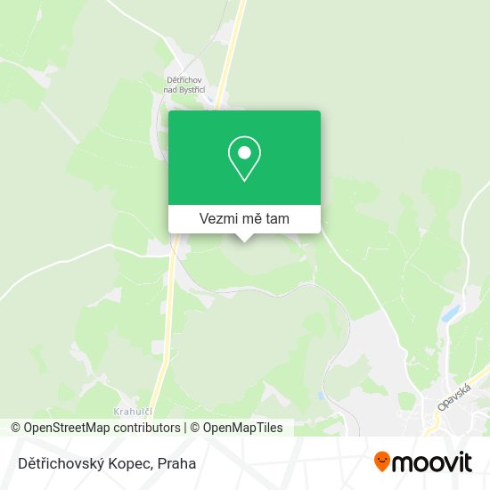 Dětřichovský Kopec mapa