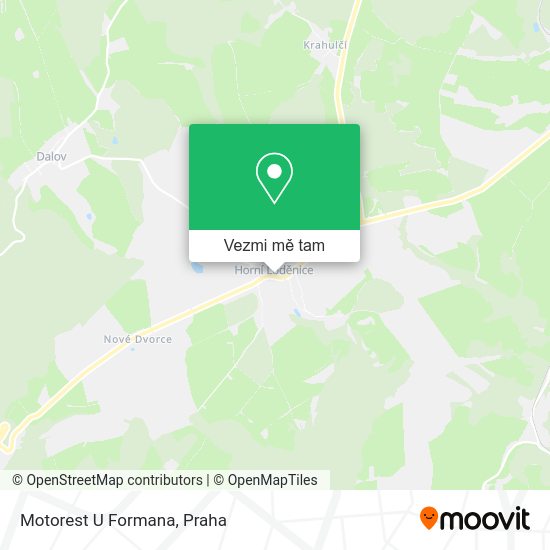 Motorest U Formana mapa