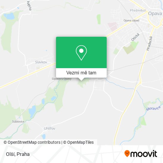 Olší mapa