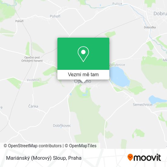 Mariánský (Morový) Sloup mapa