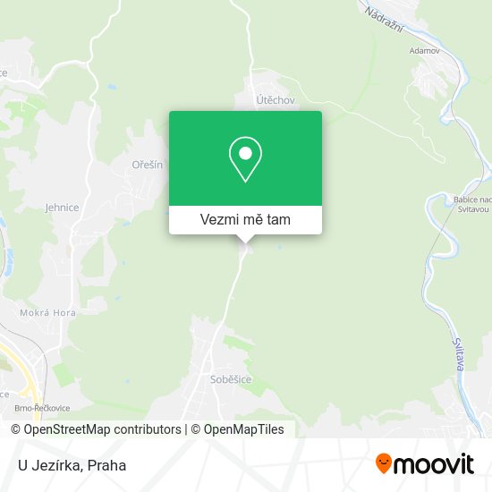 U Jezírka mapa
