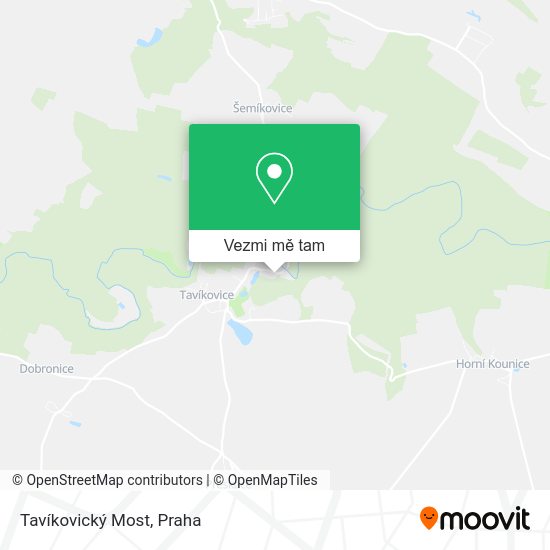 Tavíkovický Most mapa