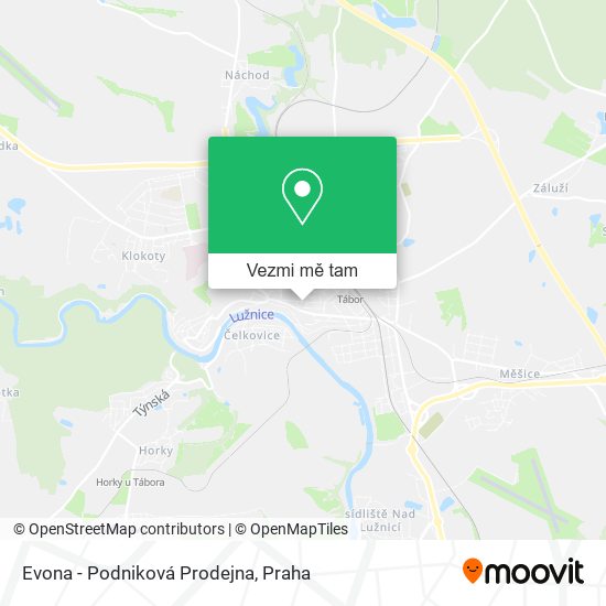 Evona - Podniková Prodejna mapa