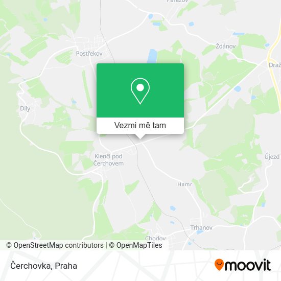 Čerchovka mapa