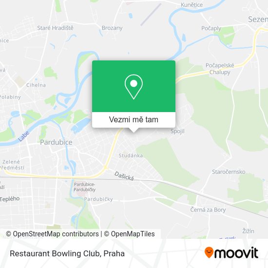Restaurant Bowling Club mapa