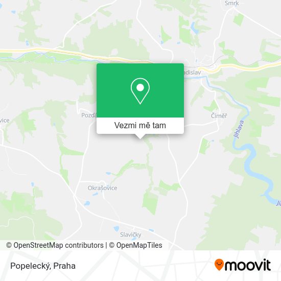 Popelecký mapa
