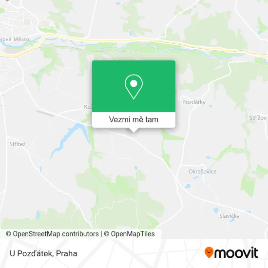 U Pozďátek mapa