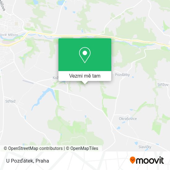 U Pozďátek mapa