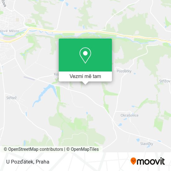 U Pozďátek mapa