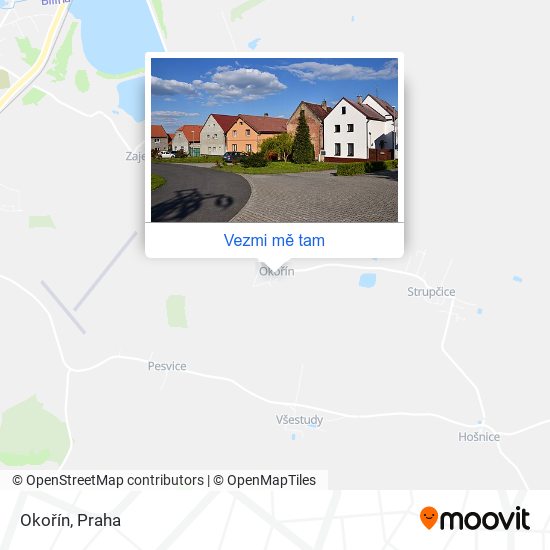 Okořín mapa