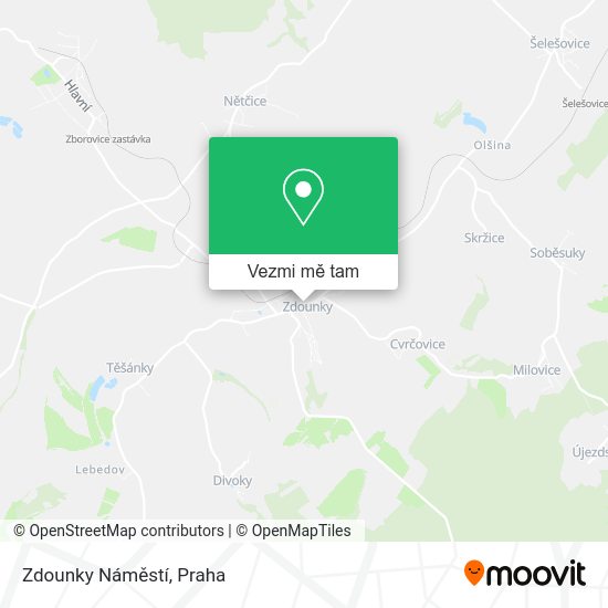 Zdounky Náměstí mapa