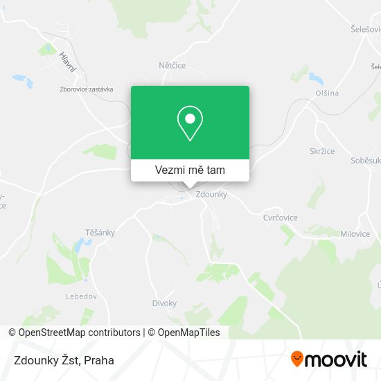 Zdounky Žst mapa