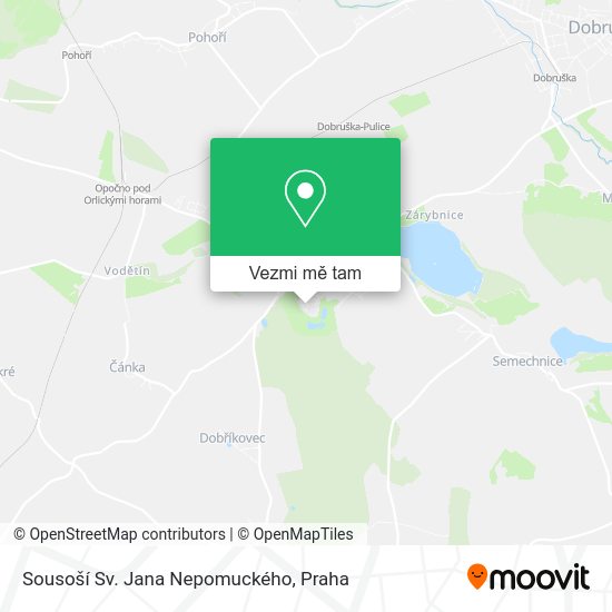 Sousoší Sv. Jana Nepomuckého mapa