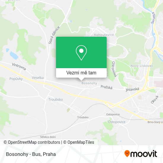 Bosonohy - Bus mapa