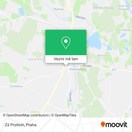 Zš Protivín mapa