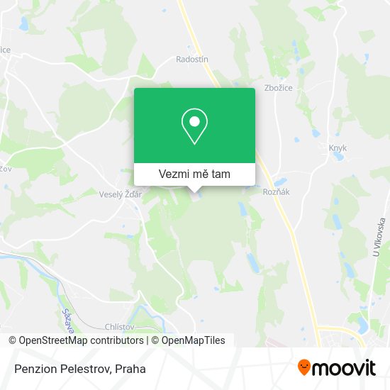 Penzion Pelestrov mapa