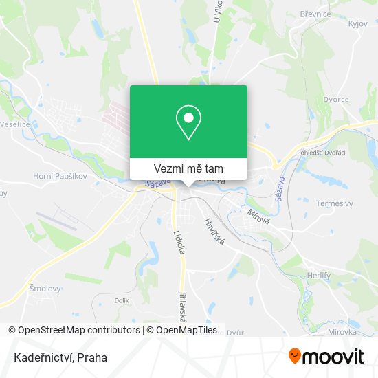 Kadeřnictví mapa