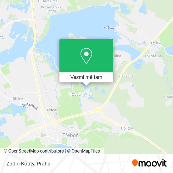 Zadní Kouty mapa