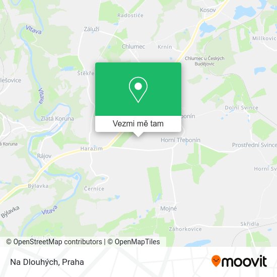 Na Dlouhých mapa
