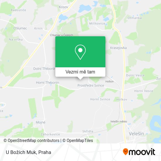 U Božích Muk mapa
