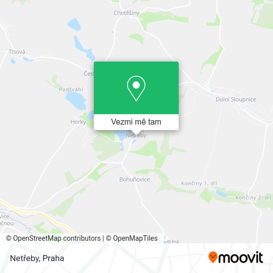 Netřeby mapa