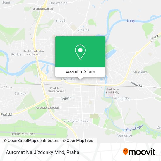 Automat Na Jízdenky Mhd mapa