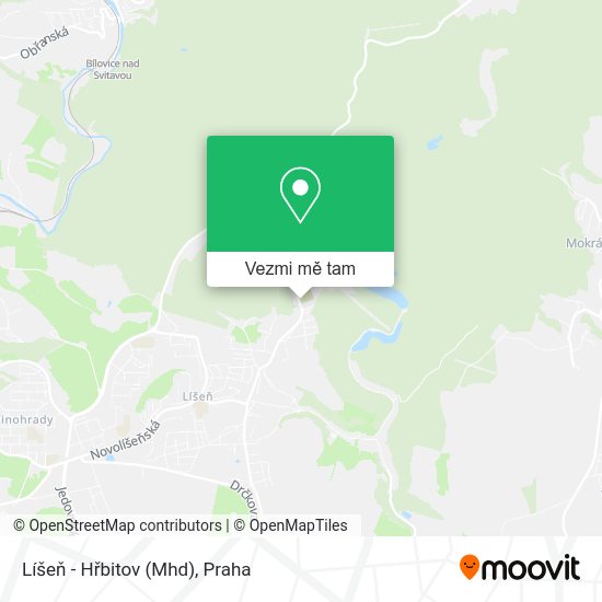 Líšeň - Hřbitov (Mhd) mapa