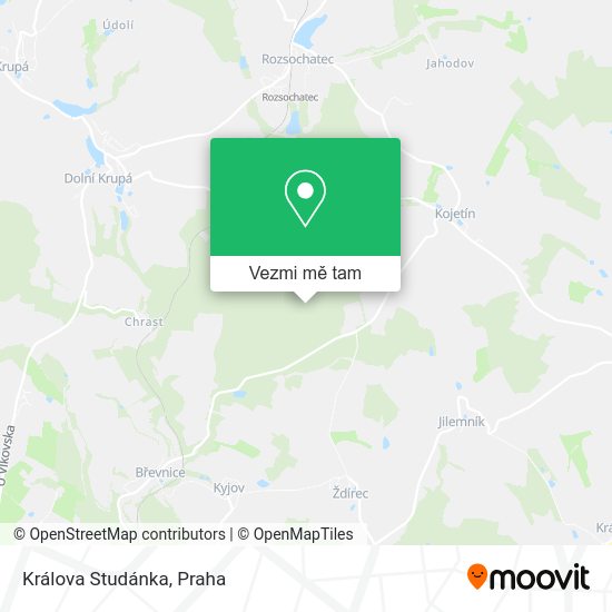 Králova Studánka mapa
