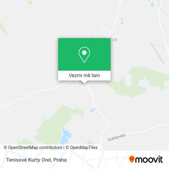 Tenisové Kurty Orel mapa