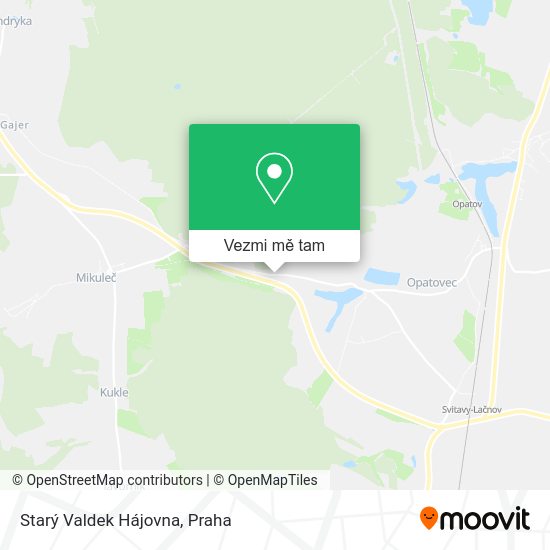 Starý Valdek Hájovna mapa
