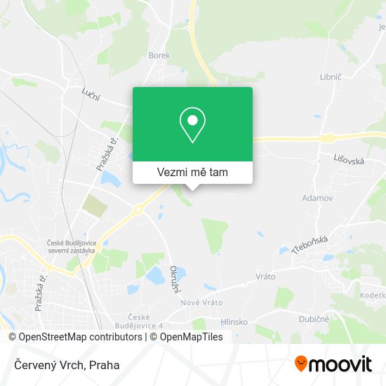 Červený Vrch mapa