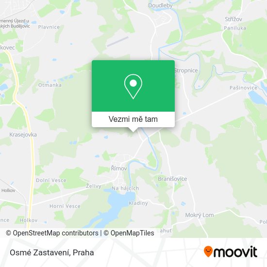 Osmé Zastavení mapa