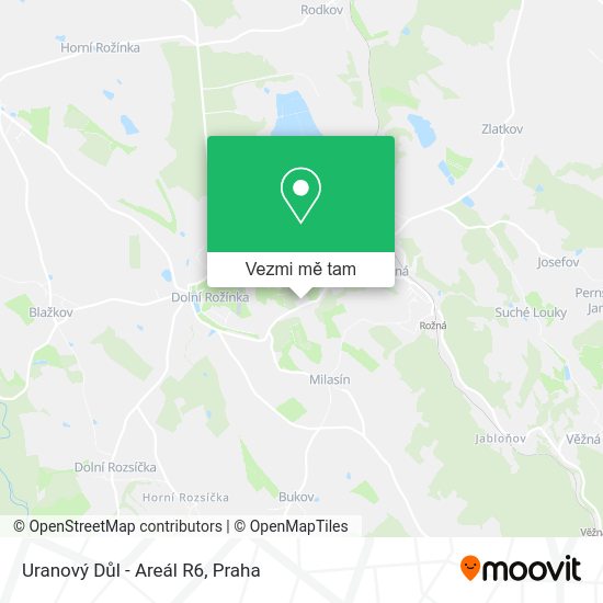 Uranový Důl - Areál R6 mapa