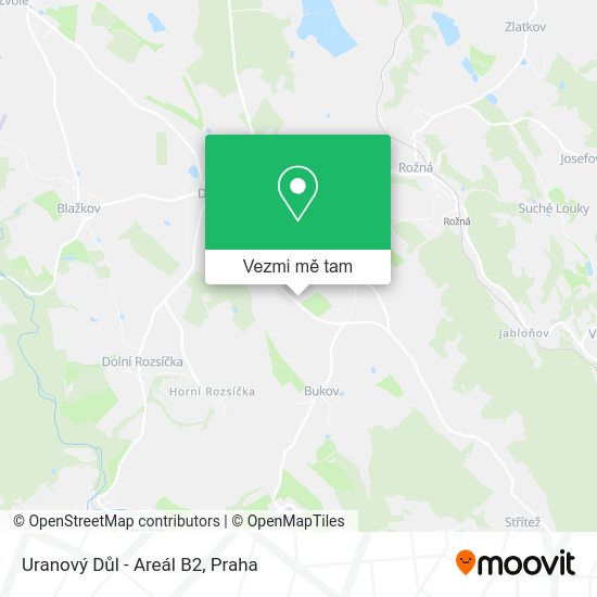Uranový Důl - Areál B2 mapa