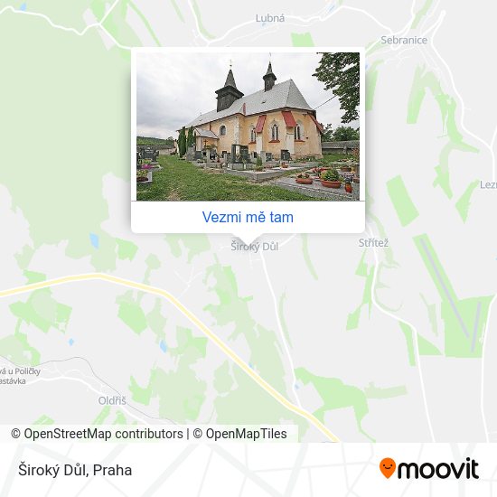 Široký Důl mapa