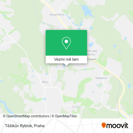 Těšíkův Rybník mapa