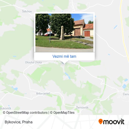 Býkovice mapa