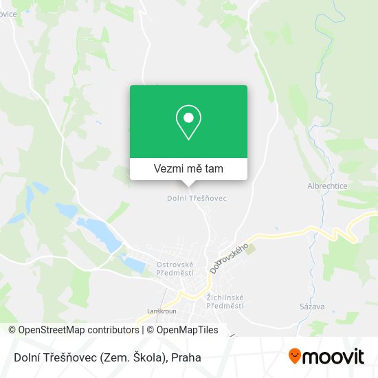 Dolní Třešňovec (Zem. Škola) mapa