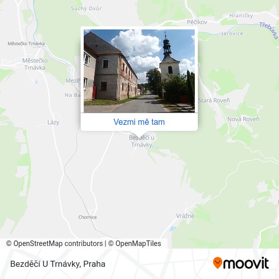 Bezděčí U Trnávky mapa