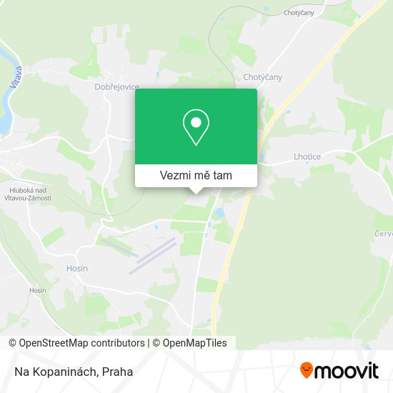 Na Kopaninách mapa