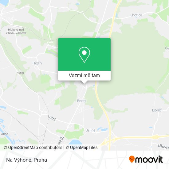 Na Výhoně mapa