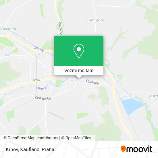 Krnov, Kaufland mapa