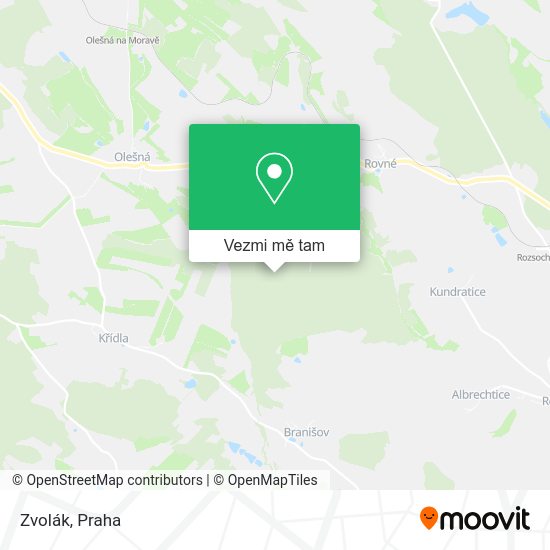 Zvolák mapa