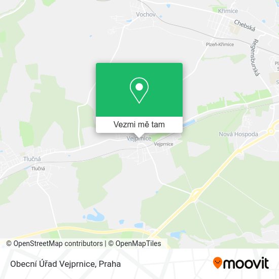 Obecní Úřad Vejprnice mapa